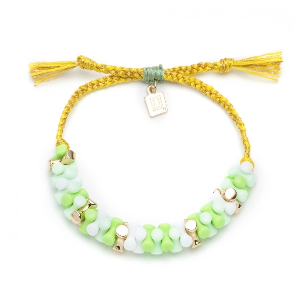 DANNIJO Angle Green Adjustable Beaded Bracelet NWT - Picture 6 of 16